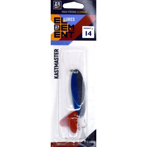 Блешня на хижу рибу, коливна, ZEOX Kastmaster, вага 14г, колір Silver-Blue